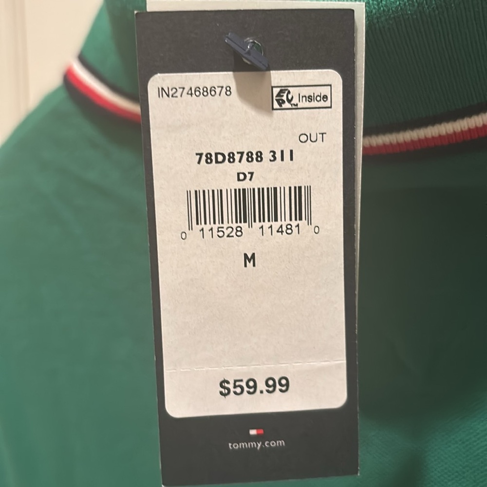 NWT Tommy Hilfger size medium short sleeve polo shirt . - Picture 3 of 5